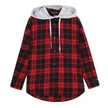 여성 체크 후드셔츠 (T194SH700P)