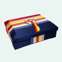 메이크박스 전통 한지상자 이바지상자 실크상자 한과박스 떡상자 떡포장 - 이바지7호 대, 3개