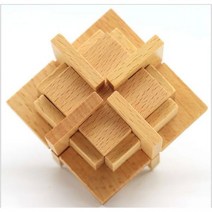 치매예방퍼즐 게임 클래식 IQ 3D 나무 연동 버 퍼즐 듣기 잠금 하노이 타워 마인드 두뇌 티저 키덜트, KM01