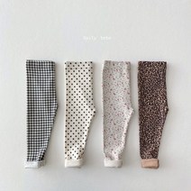데일리베베 봄가을아기 유아 남여아동 키즈 패턴레깅스 꽃 도트 체크 호피 등원룩