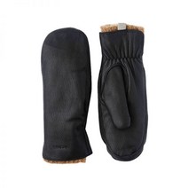 헤스트라 티릴 미트 블랙 1001861 100- 겨울 니트 벙어리 가죽 장갑