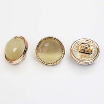 단추 부자재 고급 금속 셔츠 단추 여성용 쉬폰 셔츠 단추 다리가 둥근 금색 옷 장식 버클, 진한 노란색_11mm (6pcs) 바늘 공급 스레드