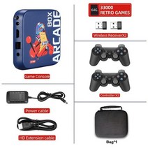아케이드 박스 33000 게임 PSP/PS1 레트로 게임용 콘솔 슈퍼 4K TV 프로젝터 모니터 콘솔, Wireless 33000_EU