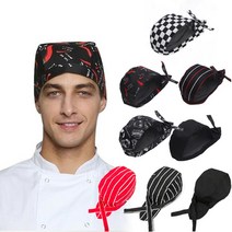 티티온 요리두건/조리모/조리두건/위생모/위생모자/서빙두건/제빵모자/요리두건, 면 레드