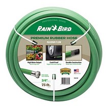 Rain Bird PGH75HF Premium High-Flow Garden Hose Heavy-Duty １00% EDPM 3/4” Green, 1