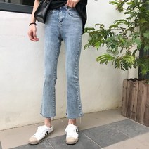 대형 마이크로 청바지 여성은 봄과 가을에 뚱뚱합니다.mm헐렁하다200진 스키니 하이 플라 바지