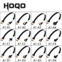 이어폰분배기 호환 HDMI 리본 케이블 FPV HDMI FFC 90 도 미니 마이크로 HDMI-표준 PCB 커넥터 20 핀 fpv 5cm, 10CM_A1-C4, 1개