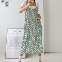 퍼니걸스 6645 나시 도트 땡땡이 쿨 롱 원피스 여성의류