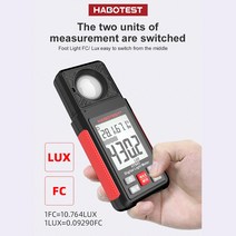 HABOTEST HT603 디지털 럭스 미터 라이트 200 000 Lux 조도계 주변 습도 온도 측정기 포함 앱스트