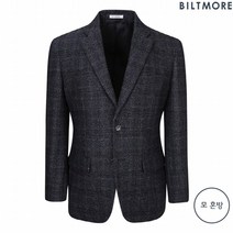 [빌트모아] 다크블루 모 혼방 체크 자켓_BUDCJK252