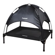 [제스퍼우드] 에이그라운드 베드독 강아지 고양이 애견 캠핑 용품 쇼파 침대 텐트 의자 소파, 블랙