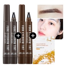 리르 포크 타투아이브로우 틴트(2개+마스크팩2매증정), +포크_그레이블랙+갈락마스크팩2매, 포크_라이트브라운