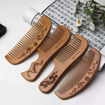 복숭아나무빗4개세트 천연나무빗 머리빗 원목 나무빗 괄사빗