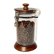 카페리아 나무/아크릴 커피보관용기 1000ml, 혼합색상, 2개
