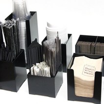 오리스타 테이크아웃컵 디스펜서종이컵 투명컵 빨대정리 바캐디, 1개, 4.스틱설탕 디스펜서