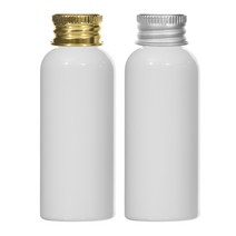 알루미늄캡 50ml 60ml 75ml 80ml 100ml 어메니티 공병, 1개, 50ml백색용기 원형 골드캡