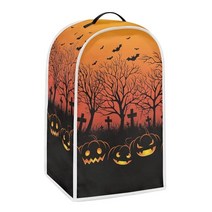 HUISEFOR 해바라기 블렌더 커버 먼지 방지 세척 가능한 소형 가전제품 커버 내구성 있는 접이식 더스트 주방 장식 푸드 프로세서 착즙기, Halloween Pumpkin Bat