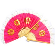 [티앤비에듀] 무용부채 분홍 - 부채춤부채 깃털부채 운동회부채, 1조