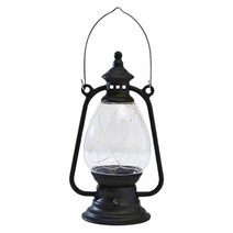 GHSHOP 구식 led 오일 허리케인 랜턴 배터리 운영 매달려 침대 옆 랜턴 책상 램프 주방 실내/야외 캠핑 캐빈 바, 검은 색