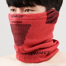 엔도나인 겨울 넥워머 이어 프로텍트 윈터 마스크 골프 스키 등산 자전거, 3. RED