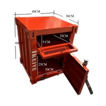 컨테이너 협탁 책상 소품 인더스트리얼 디자인 상업용, 연한 녹색