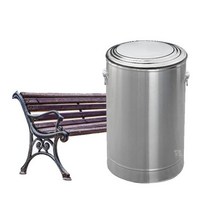 원형 휴지통 스텐 쓰레기통 야외 대형 휴개소, 꽃보다가구 휴지통 550-740mm