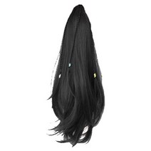 [뿌이뿌이가발] 여성 포니테일 고열사 붙임머리 부분가발 끈묶음형 35CM, 나은 포니테일, 다크브라운