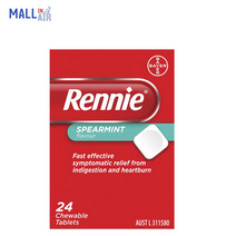호주 레니 RENNIE 레니 스피어민트 씹어먹는 소화제 24정 48정