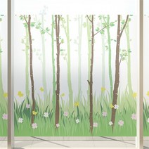 뭉키데코 뭉키데코 고급칼라안개시트_BSC-605_자작나무 숲의 봄(90x90cm) (2941205)