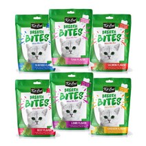 킷캣 브래쓰바이트 60g 6종 고양이 치석 제거 간식 덴탈 트릿 구강 용품 플라그 치주 질환 예방 이빨간식, 양고기맛 60g