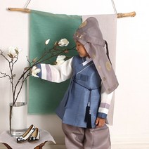 오월한복 남아 전통 한복 도련님 컬러 금박 복건