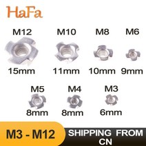 m2.5 무두 렌치 볼트 잭 번데기 팝 너트M3 M4 M5 M6 M8 M10 M12 4 개의 발톱 너트 스피커 T-너트 블라인드, 06 M10_04 50PCS
