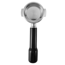Huante 로켓/엑스포바 더블 마우스/E61/FAEMA용 58MM 스테인레스 스틸 커피 머신 밑바닥 필터 홀더 Portafilter, 블랙 & 실버