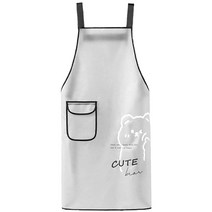 올데이리빙 주머니 다용도 곰돌이 방수앞치마, 3개, 고급형 화이트