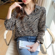 수스다 모던지브라 셔츠 블라우스