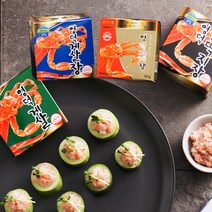 붉은 홍게 대게 통조림 영덕농수산 게살 게딱지장 게살장 통조림 캔 90g 3종, 1캔, 01_영덕 게살 90g