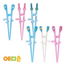 (에디슨 젓가락 2단계 1+1 원쁠 모음) 뽀로로 패티 폴리 엠버 타요 오른손 왼손 아기 유아 어린이 교정용젓가락 어린이집 수저세트, 6-1에디슨젓가락2단계(패+패)