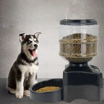 자동 배식기 애견 배식 급식기 강아지 사료 자율 배식, 듀얼전원장치-피더+3.5L워터디스펜서