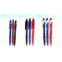 (동아)겔스트림 볼펜 3색세트 0.5/0.7/1.0mm(비닐포장) 학교/기업/행사, 겔스트림 0.7mm(흑,청,적)(3색세트)