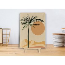 [모노기와] 네츄럴스타일 오아시스 침실 인테리어 선물 그림액자25x30+이젤포함, 색상:오아시스-2104-014