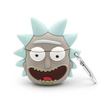 CultureFly Rick & Morty 무선 이어버드 케이스 커버 - 1세대 및 2세대 에어팟에 맞게 디자인