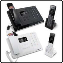 LG전자 지앤텔 사무실 가정 유무선전화기 신형 2종, 블랙