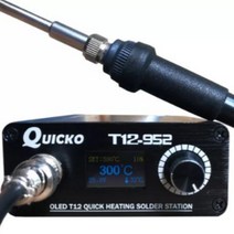 디지털 온도조절 인두기 Quicko T12 - 952 납땜 전기 인두기, 942 기계 + 납땜 인두 키트 + 핸들