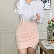 바보사랑 여성 밴딩 베이직 튤립 미니 스커트 치마 b.디작소