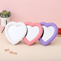 하트 미니 손거울 벽걸이거울 화장대거울 (5color), 딥핑크