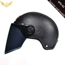 helm 스쿠터 헬멧 자전거 남자 지원 장비 바이저 클래식 모토 베스파 레트로 하프 자전거 스크린 파라, 5-표시된 색상