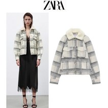 빈티지 그립 울 체크 ZARA 자라 여성 자켓