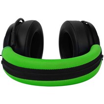 Razer kraken pro 7.1 v1 게임 헤드폰 용 이어 패드 교체 헤드셋 커버 메모리 폼 단백질 가죽, [04] Green headband