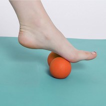 마시지볼 사무실운동기구 풋 스트레칭 지압 안마 라크로스볼 발 마사지공 맛사지볼 종아리 근육 빼기, 더블 블랙