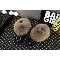 여성 여우털 스노부츠 튜더 퍼 일체형 소가죽 헤이즈 부츠